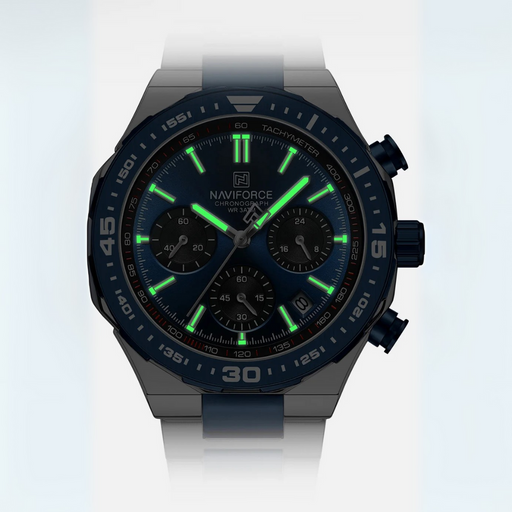 Relógio Masculino Naviforce Chrono 45mm Alta Resistência