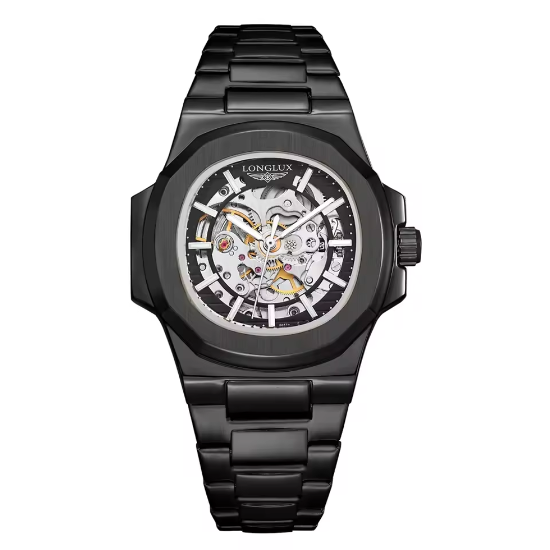 40mm | Automático Cristal de Safira Anti-Riscos Design Esqueleto