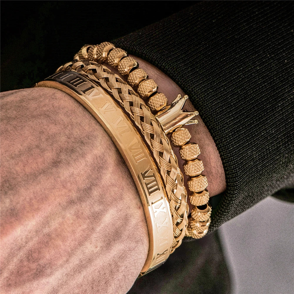 Pulseiras Roma Antiga com 3 Peças