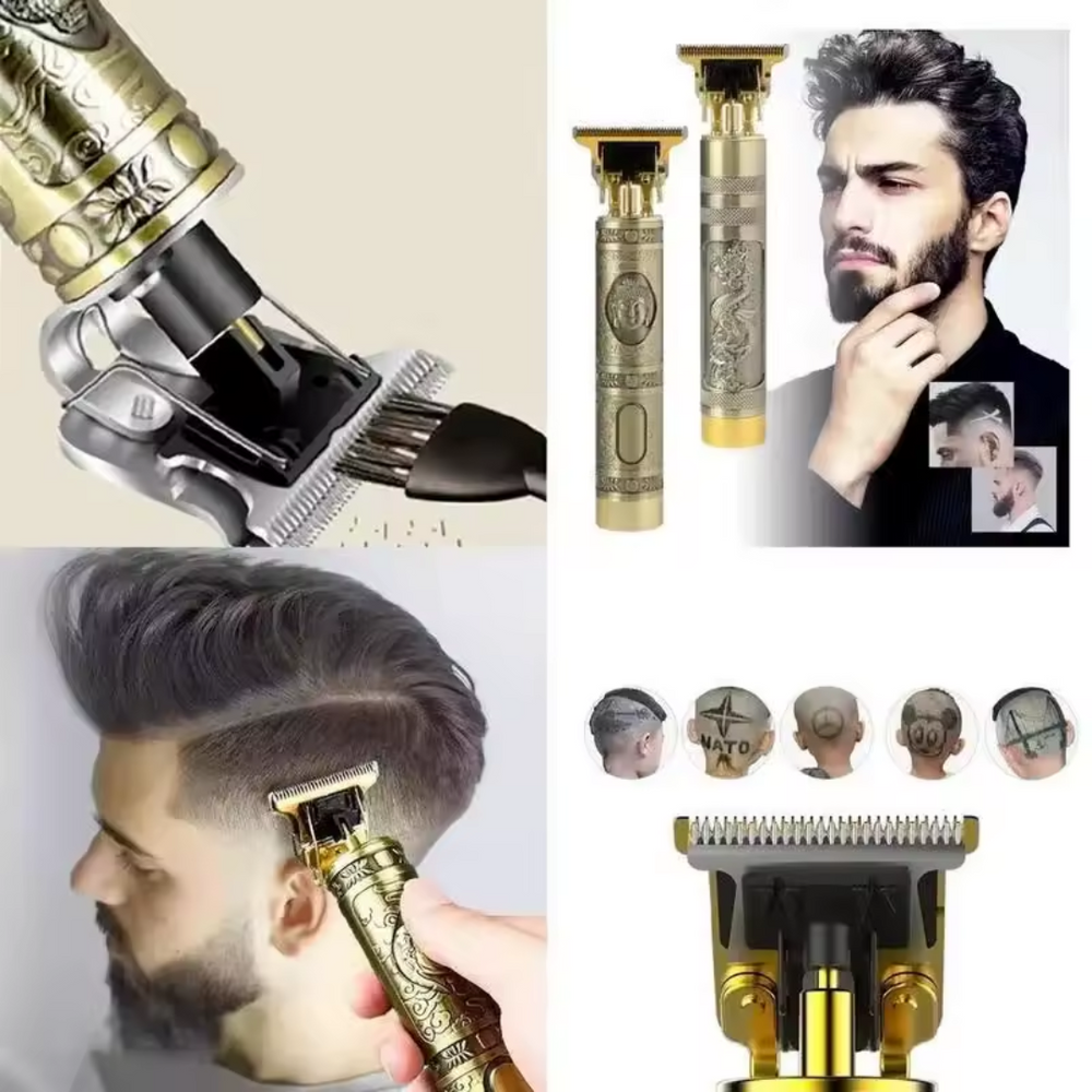 Barbeador Gold Dragon com 4 Pentes