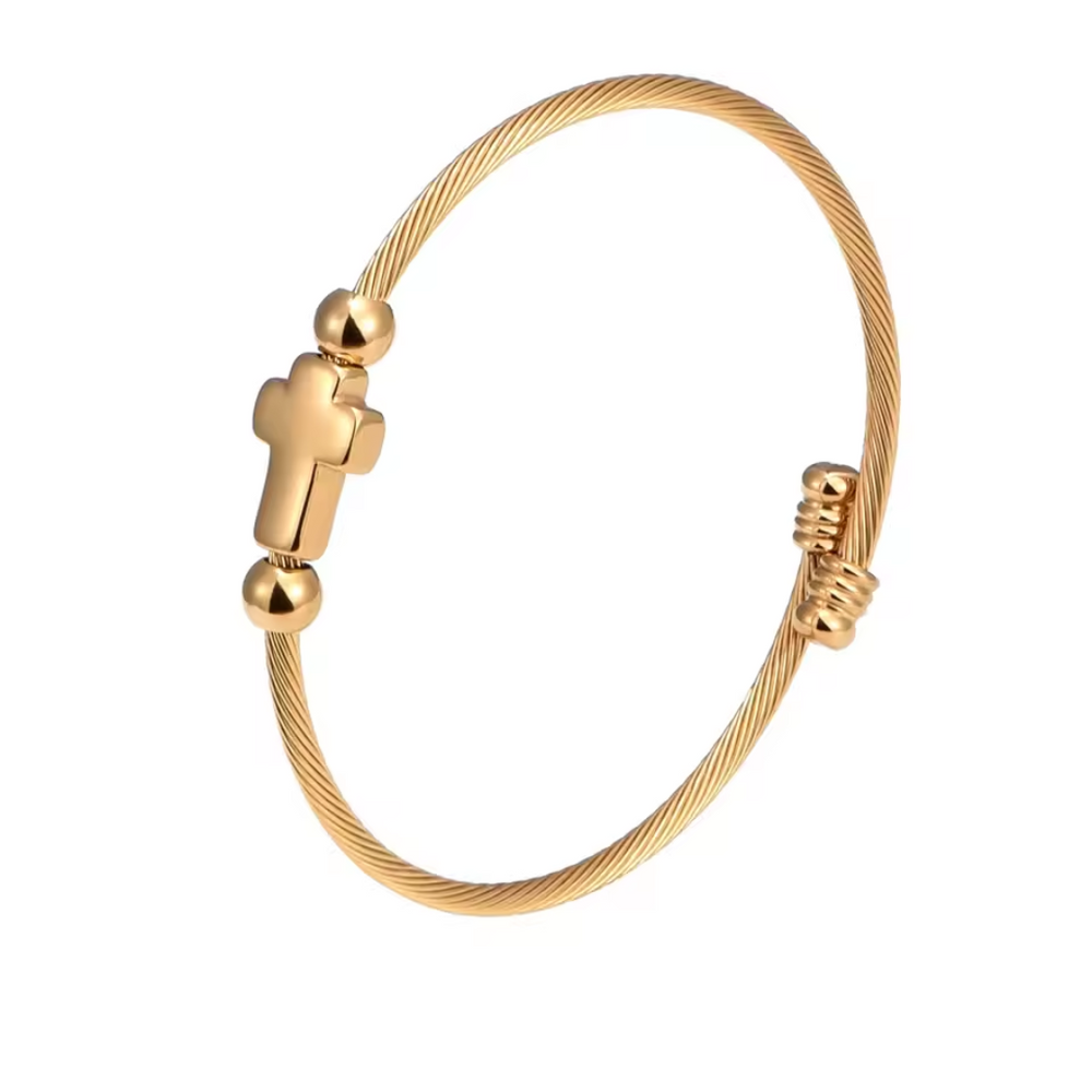 Bracelete Minimalista com Crucifixo