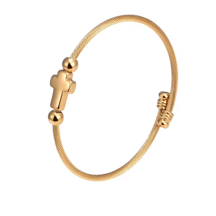 Bracelete Minimalista com Crucifixo