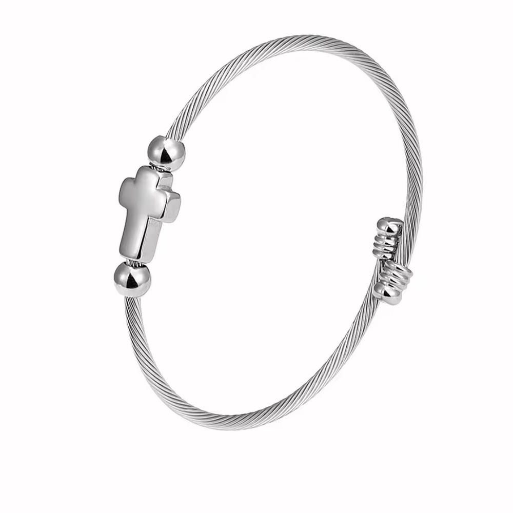 Bracelete Minimalista com Crucifixo