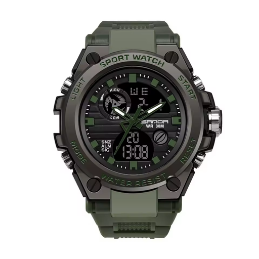Relógio SANDA Militar Dual Verde