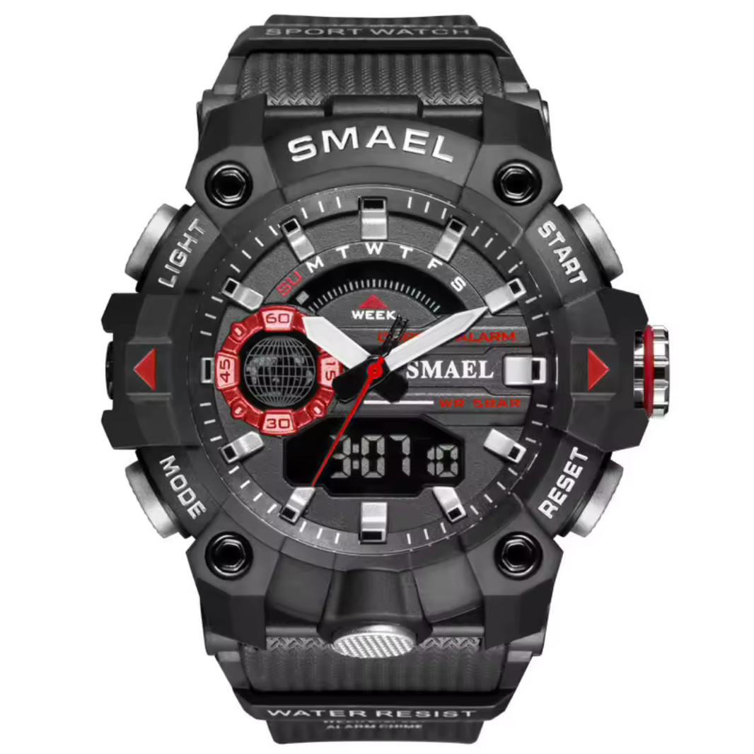 Relógio SMAEL Adventure 8040 Preto e Vermelho
