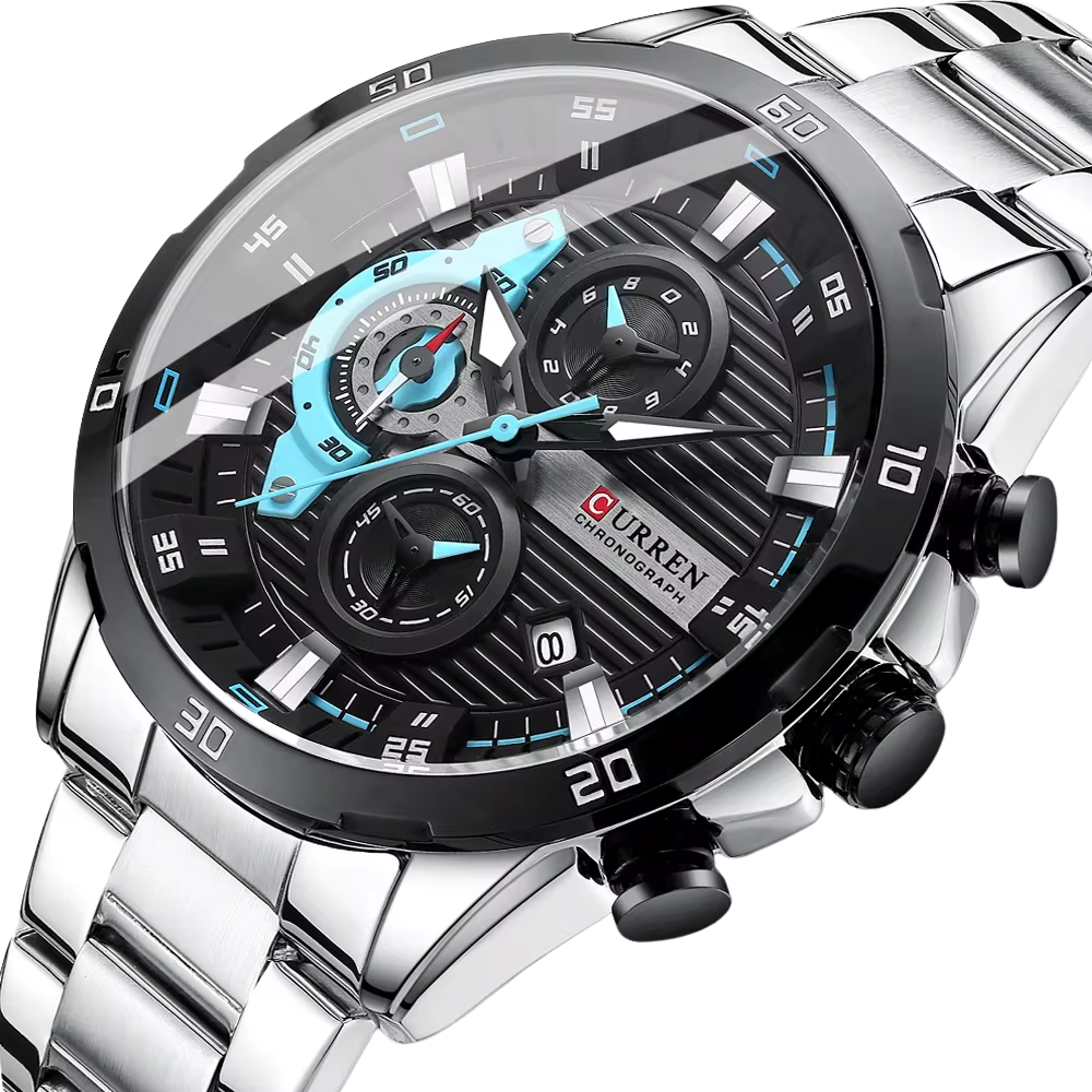 Relógio Masculino Curren Mechron 45mm Cronógrafo Militar