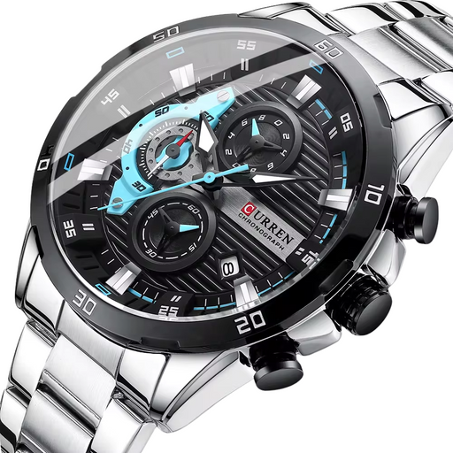 Relógio Masculino Curren Mechron 45mm Cronógrafo Militar
