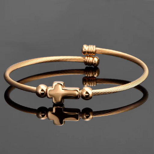 Bracelete Minimalista com Crucifixo