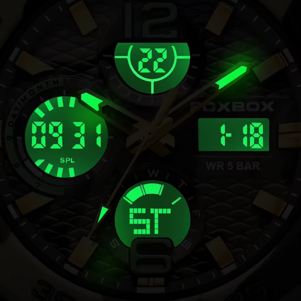 Relógio LIGE FB0077 Camuflado Verde