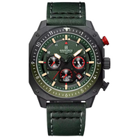Relógio Naviforce Racer Masculino Design Corrida Couro Legítimo